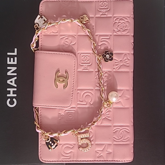 CHANEL Handbags - Chanel Pink Icon Line Long Kisslock Wallet
